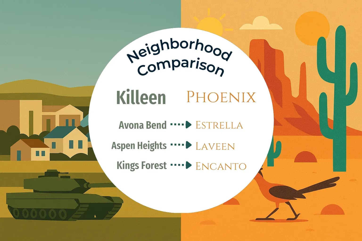 Killeen vs Phoenix Neighborhood Comparison