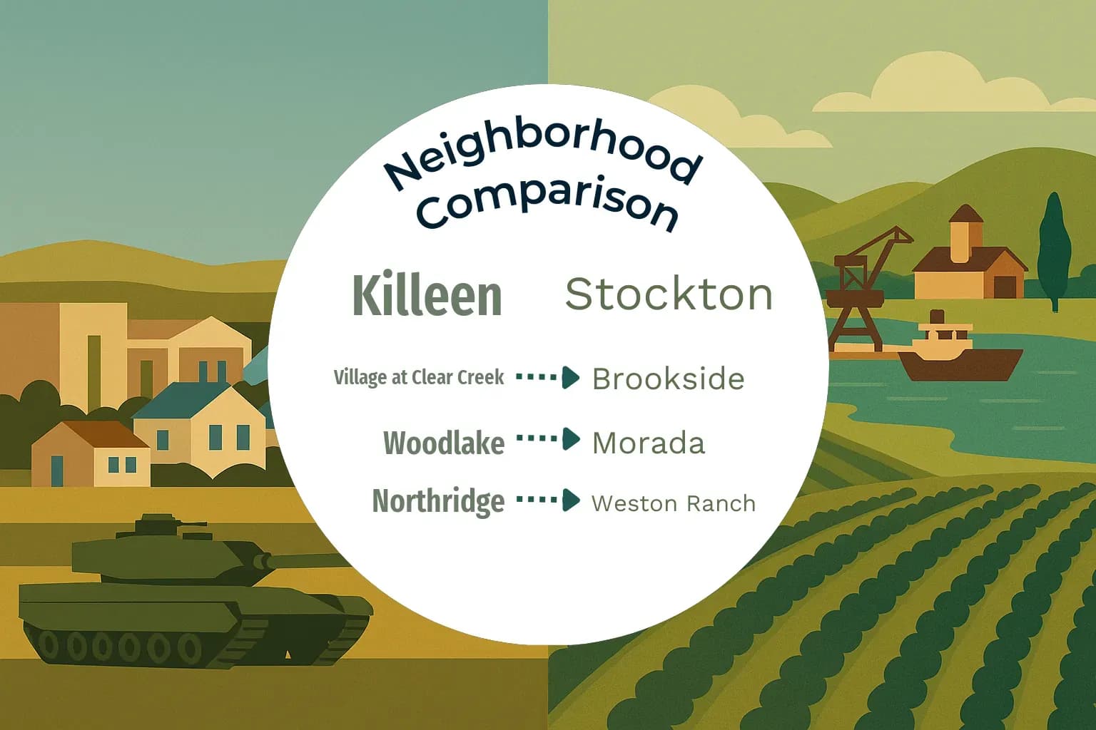 Killeen vs Stockton Neighborhood Comparison