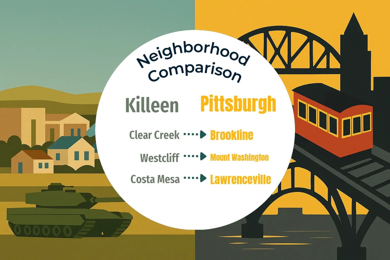 Killeen vs Pittsburgh Neighborhood Comparison