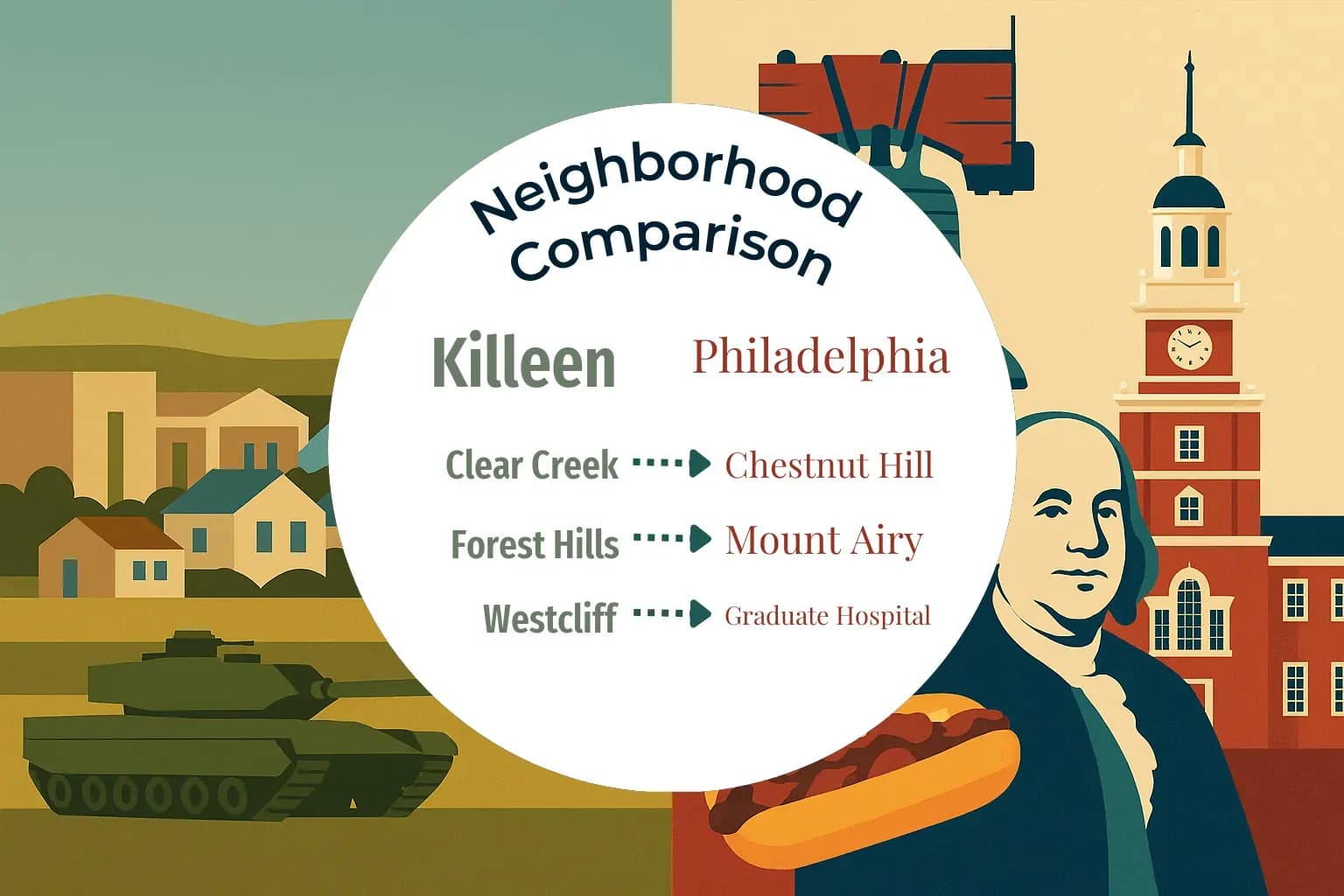 Killeen vs Philadelphia Neighborhood Comparison