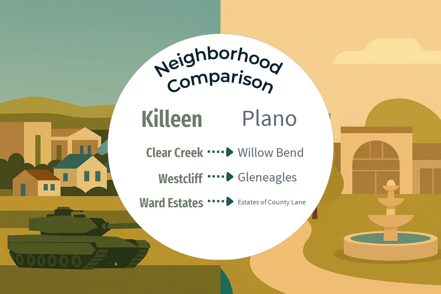 Killeen vs Plano Neighborhood Comparison