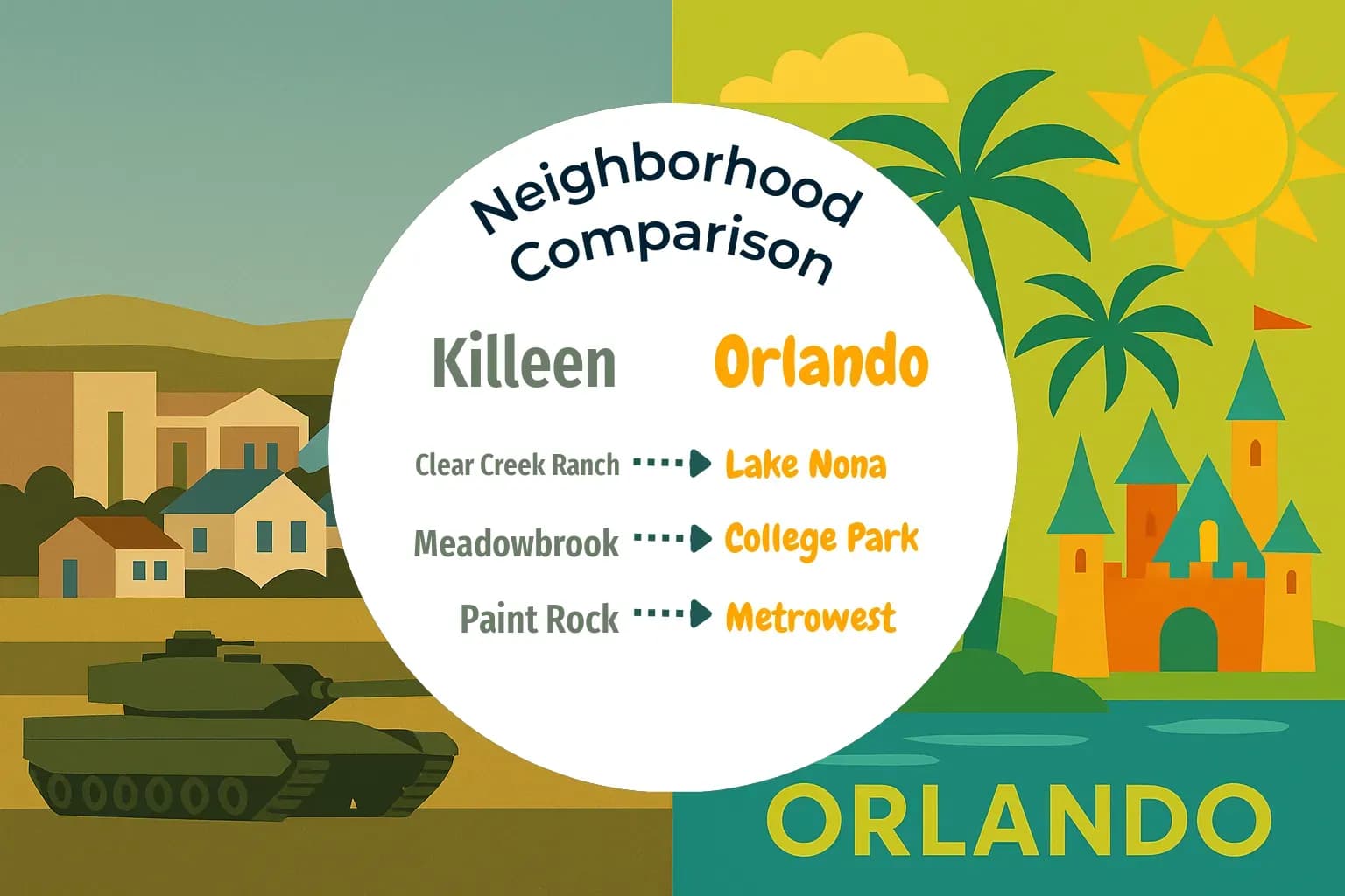 Killeen vs Orlando Neighborhood Comparison