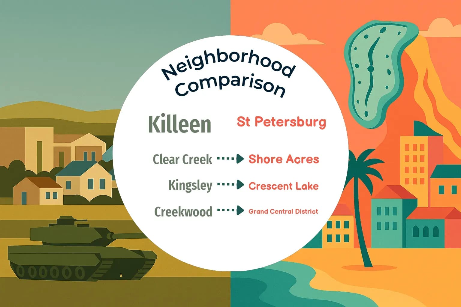 Killeen vs St. Petersburg Neighborhood Comparison