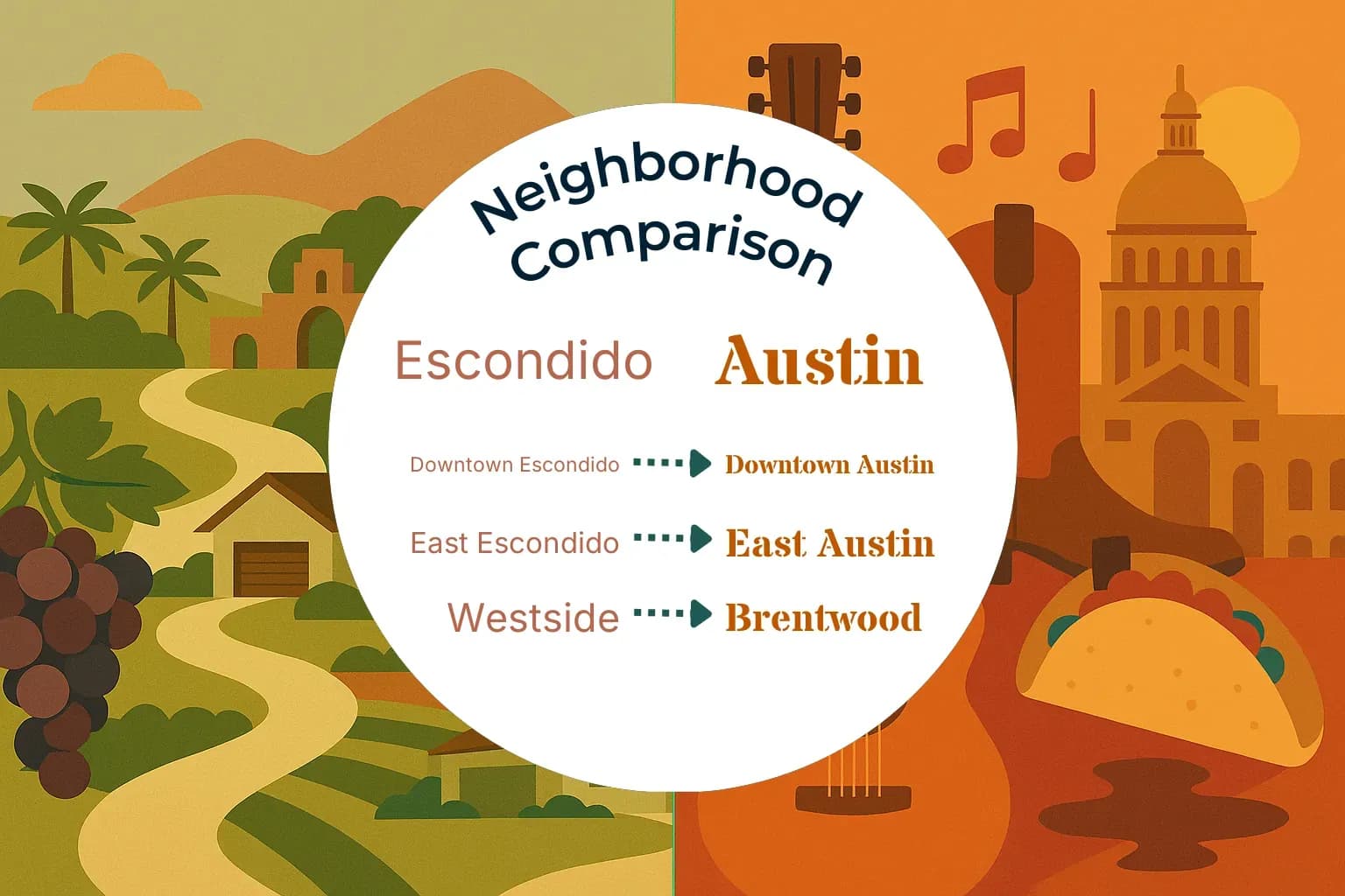 Escondido vs Austin Neighborhood Comparison
