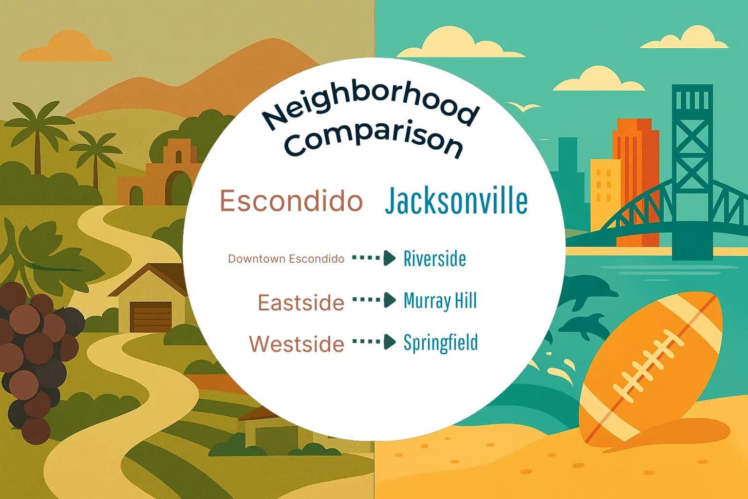 Escondido vs Jacksonville Neighborhood Comparison