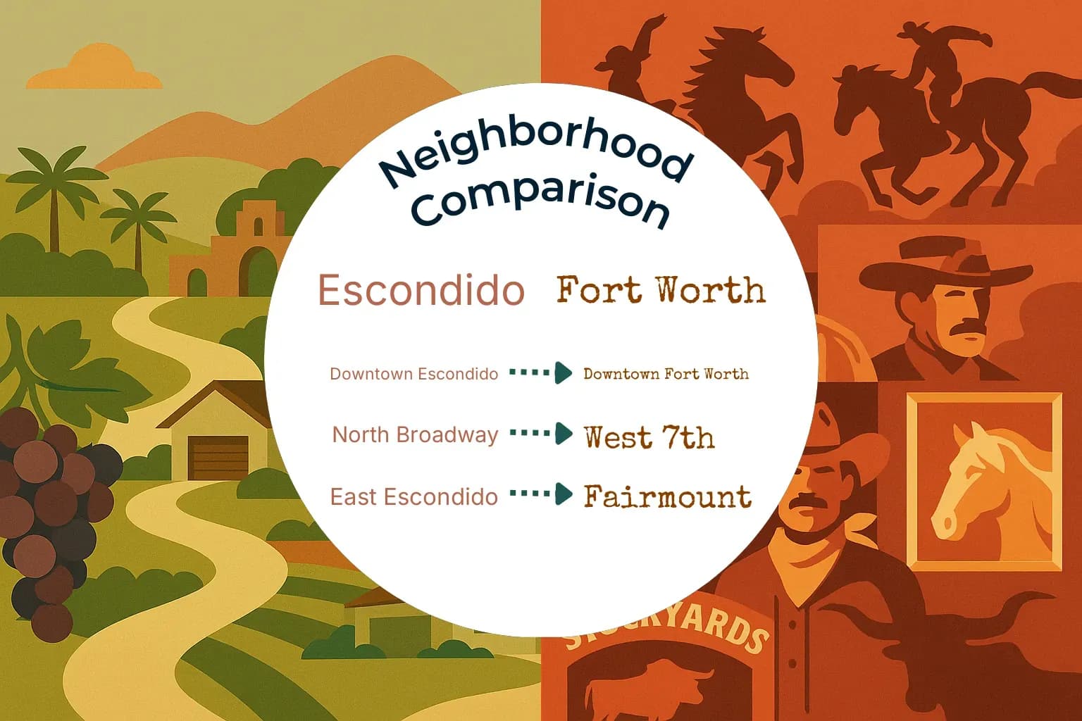 Escondido vs Fort Worth Neighborhood Comparison