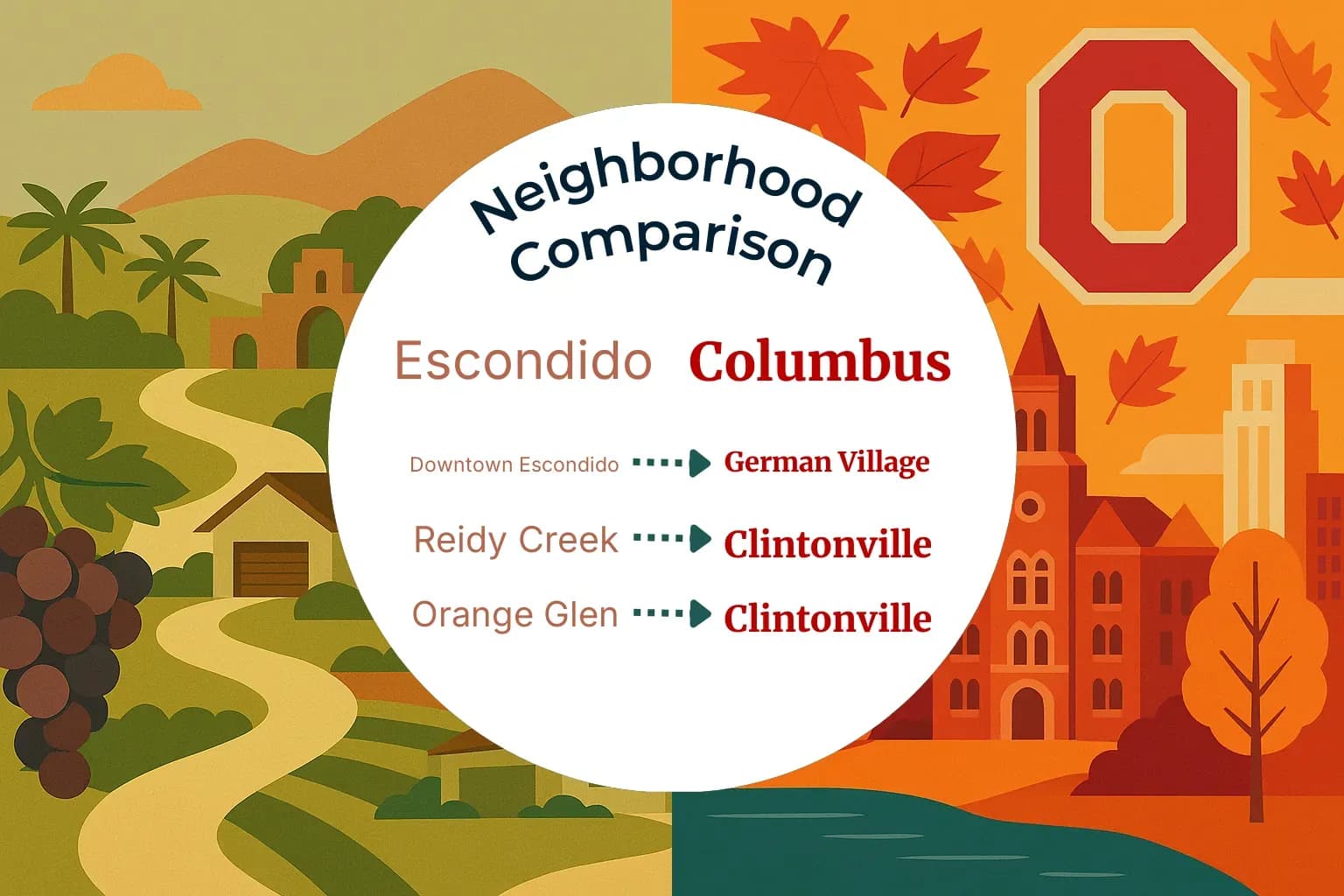 Escondido vs Columbus Neighborhood Comparison