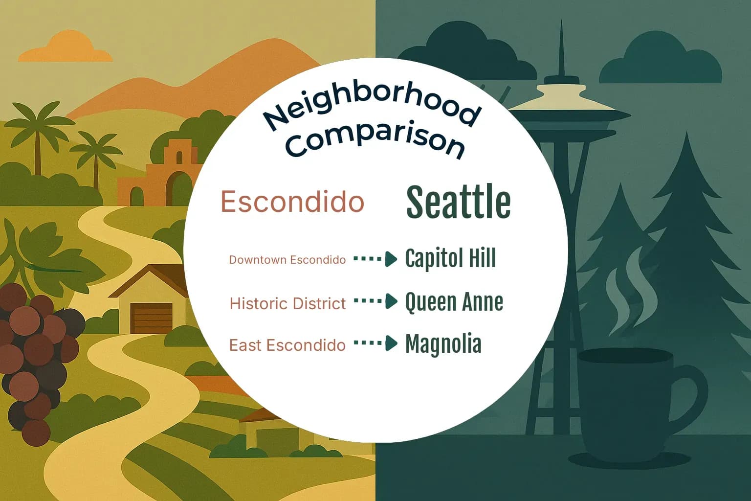 Escondido vs Seattle Neighborhood Comparison