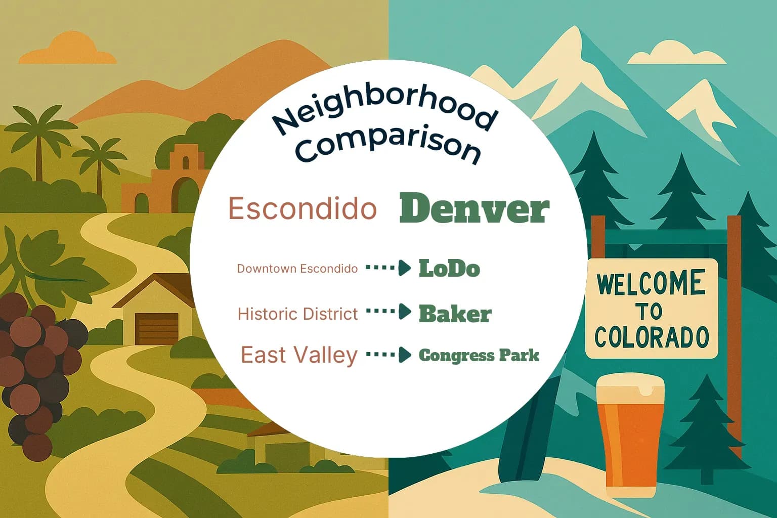Escondido vs Denver Neighborhood Comparison