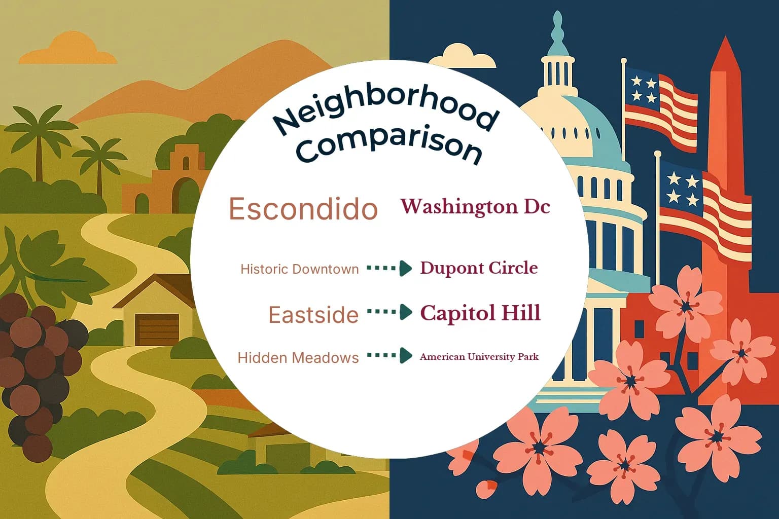 Escondido vs Washington DC Neighborhood Comparison