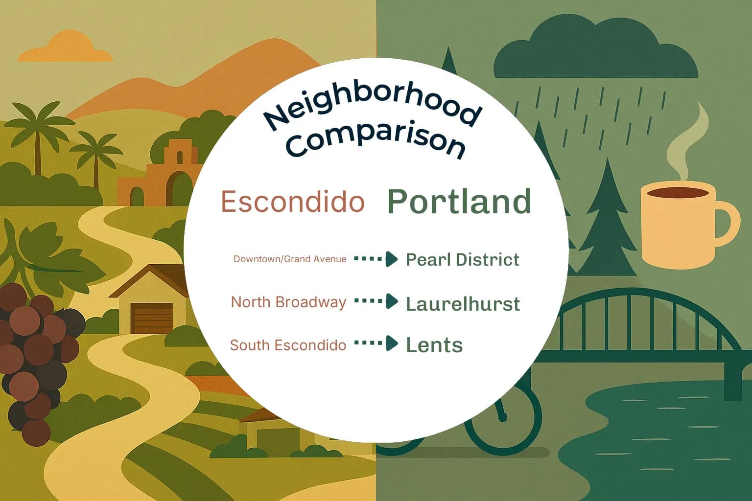 Escondido vs Portland Neighborhood Comparison
