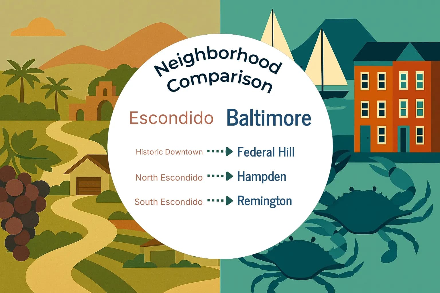 Escondido vs Baltimore Neighborhood Comparison