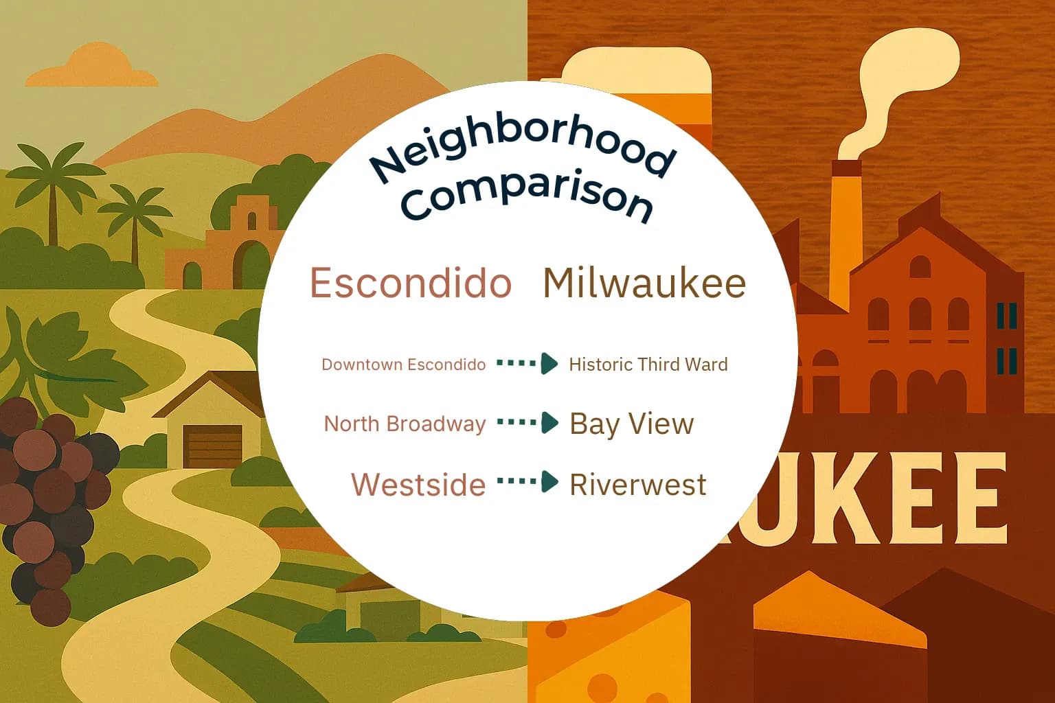 Escondido vs Milwaukee Neighborhood Comparison