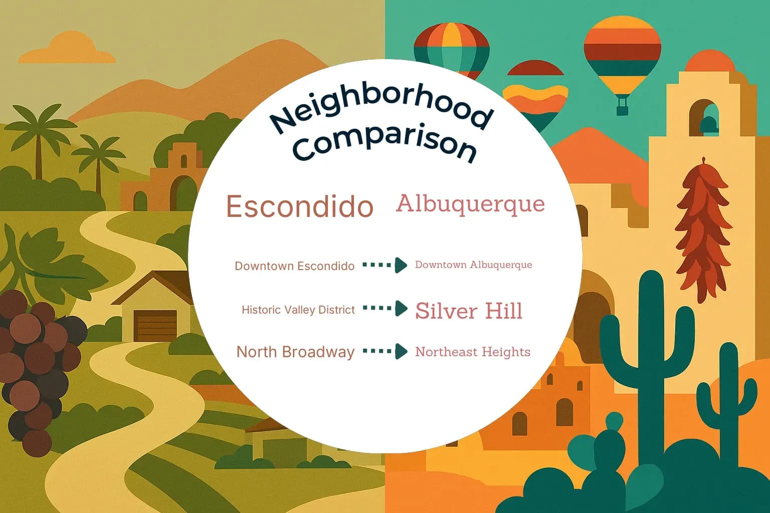 Escondido vs Albuquerque Neighborhood Comparison