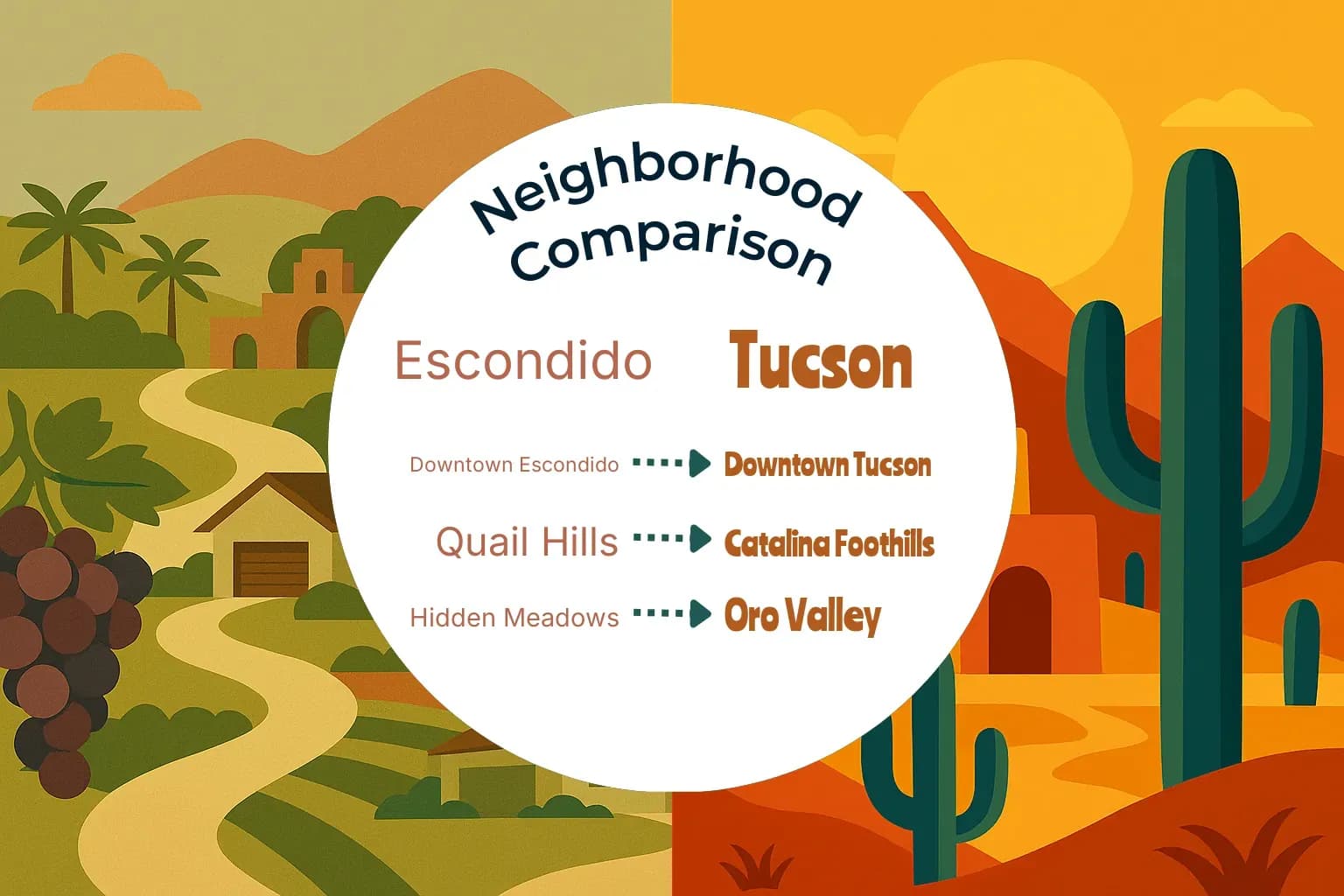 Escondido vs Tucson Neighborhood Comparison