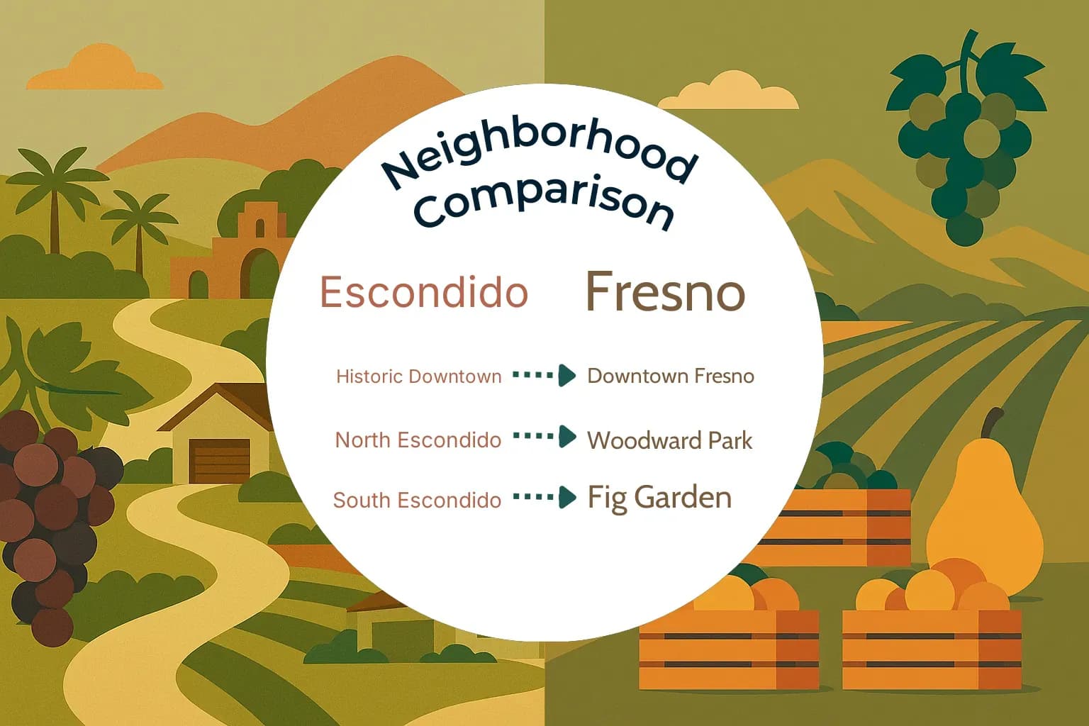 Escondido vs Fresno Neighborhood Comparison