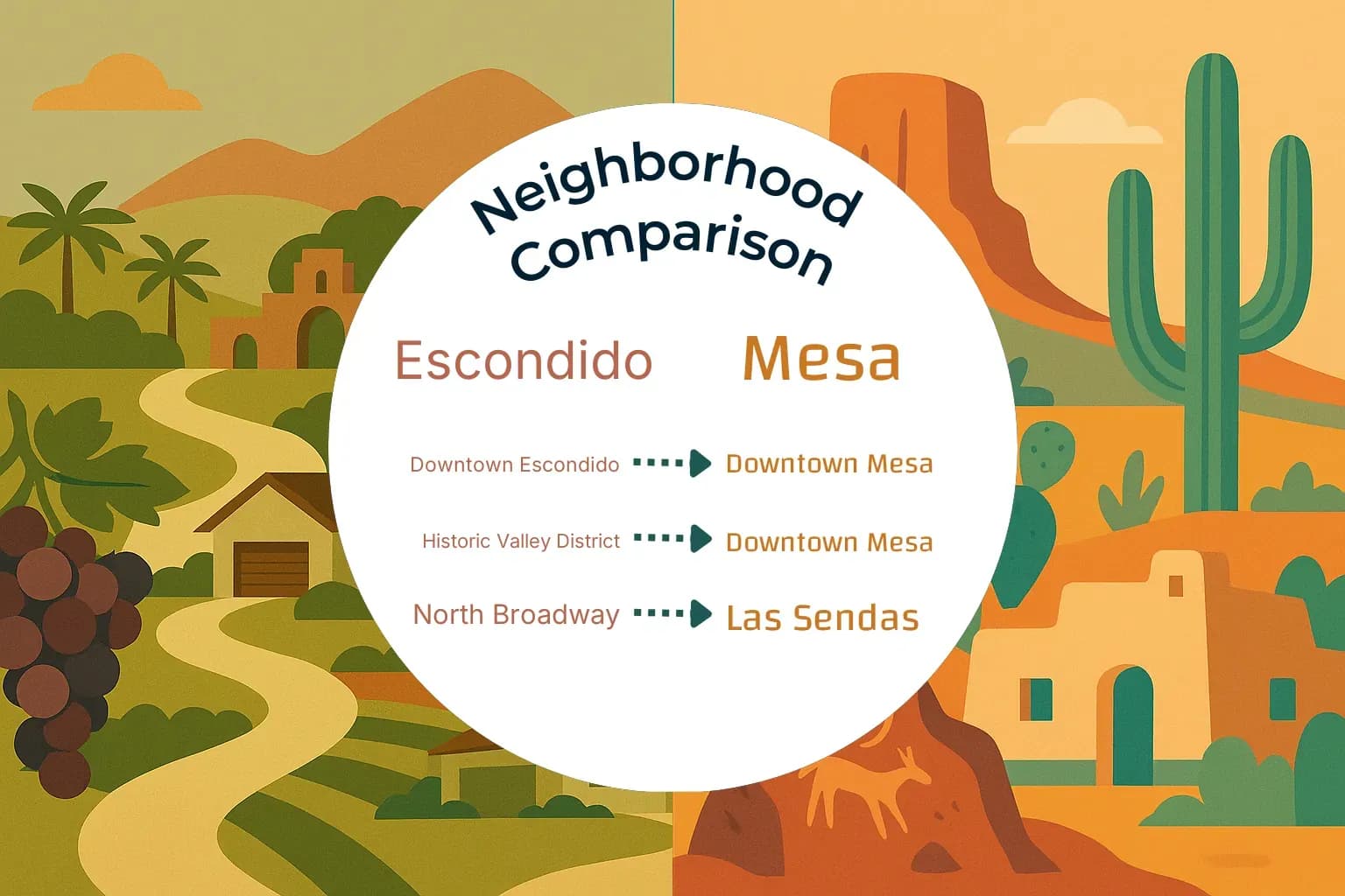 Escondido vs Mesa Neighborhood Comparison