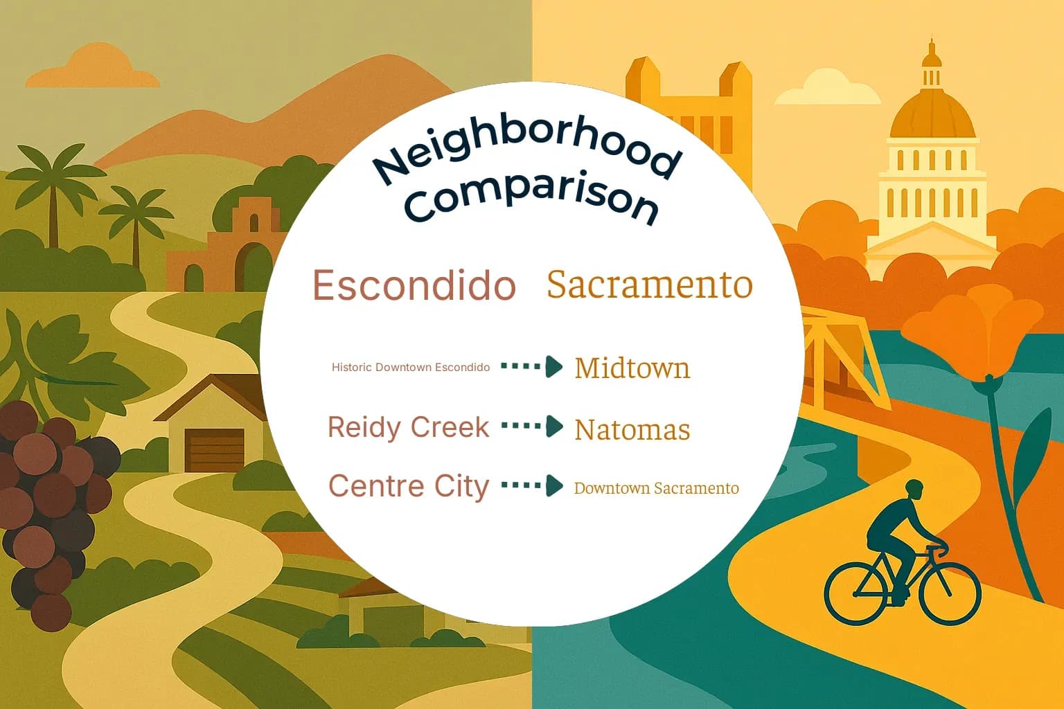 Escondido vs Sacramento Neighborhood Comparison