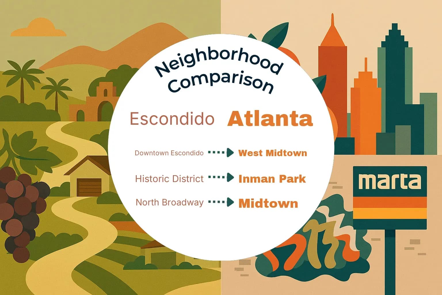 Escondido vs Atlanta Neighborhood Comparison