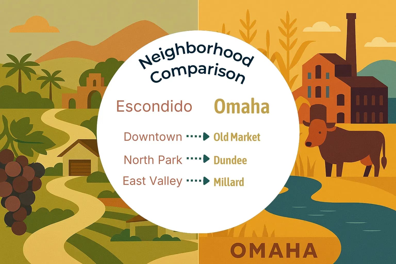 Escondido vs Omaha Neighborhood Comparison