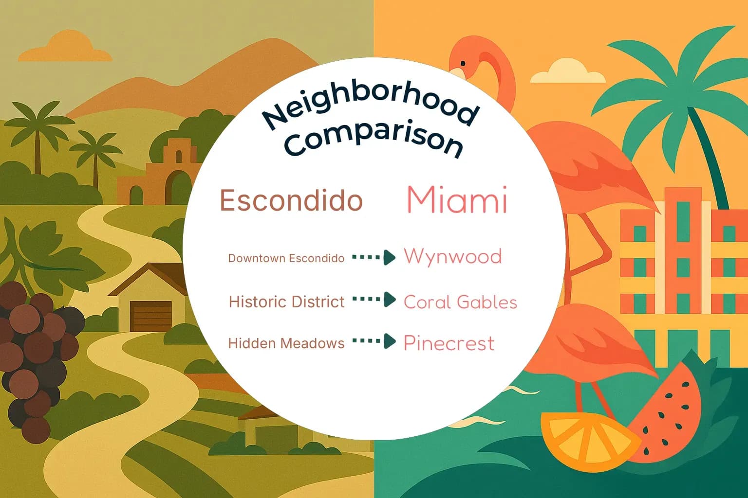 Escondido vs Miami Neighborhood Comparison