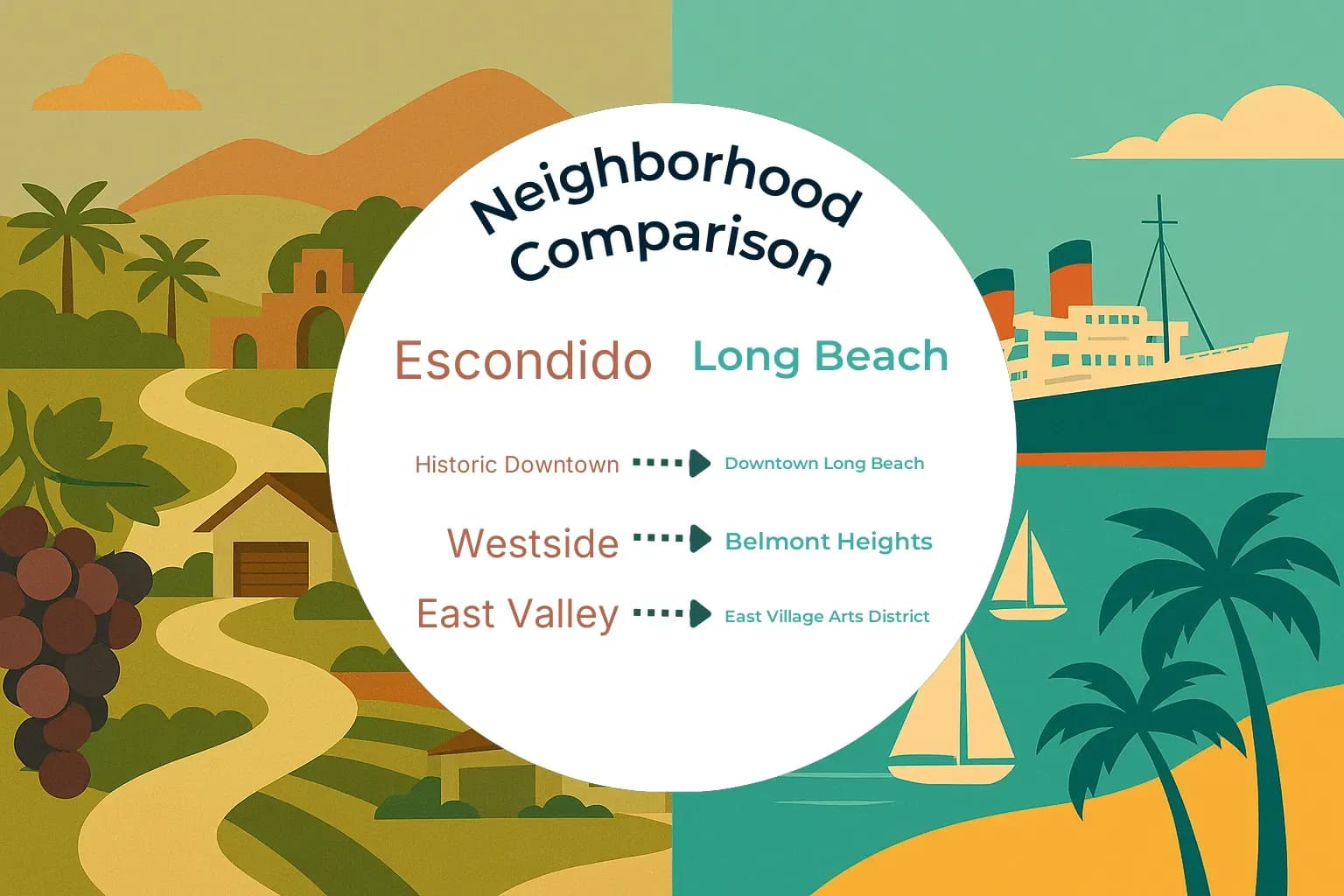 Escondido vs Long Beach Neighborhood Comparison