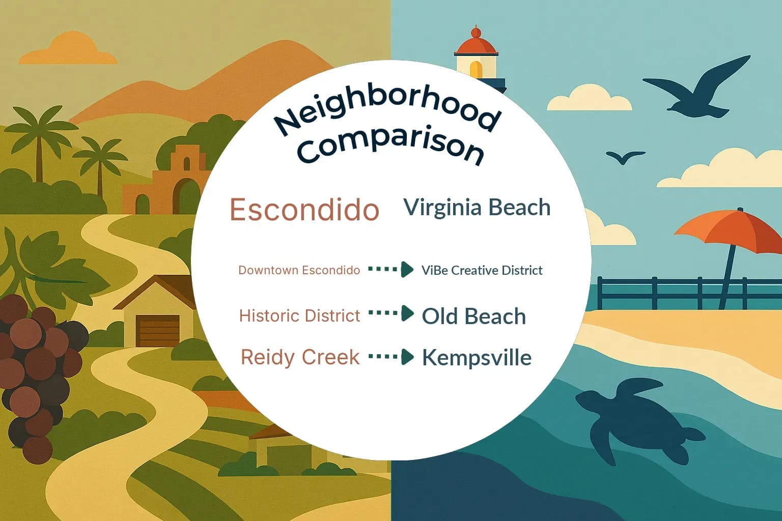 Escondido vs Virginia Beach Neighborhood Comparison