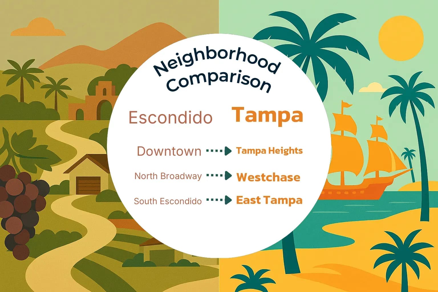 Escondido vs Tampa Neighborhood Comparison