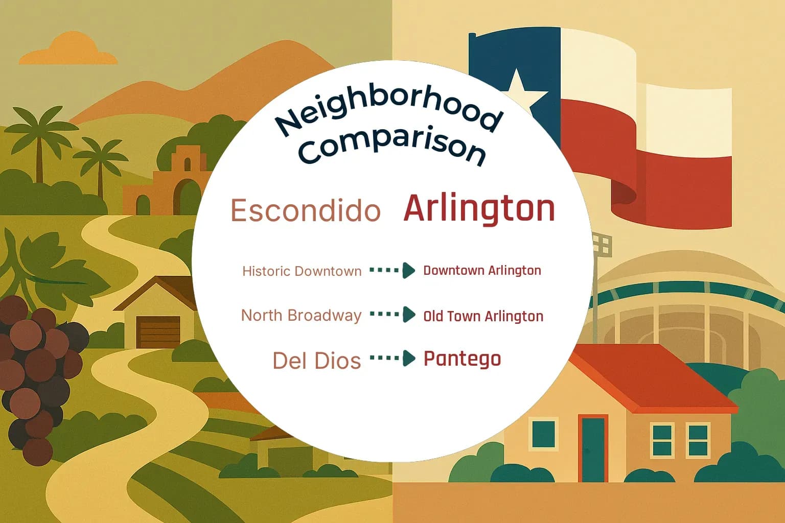 Escondido vs Arlington Neighborhood Comparison