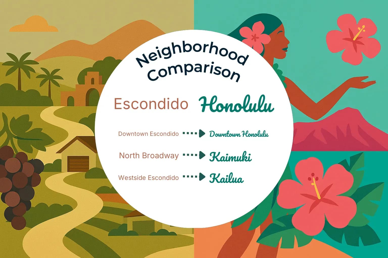 Escondido vs Honolulu Neighborhood Comparison