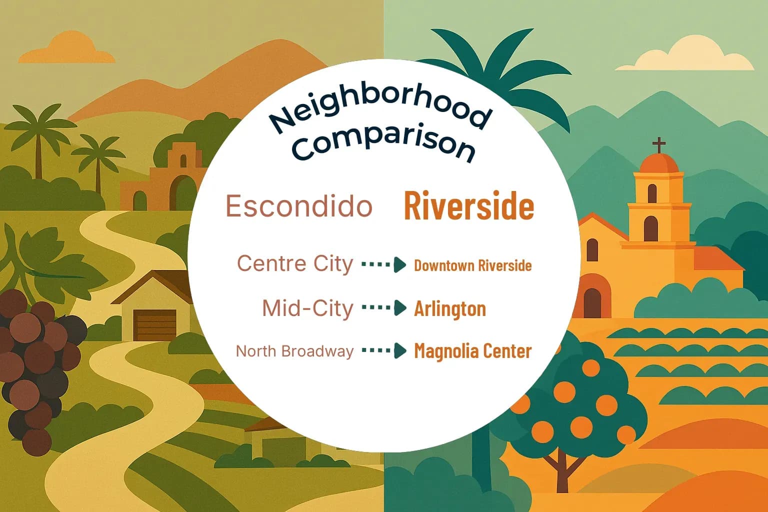 Escondido vs Riverside Neighborhood Comparison