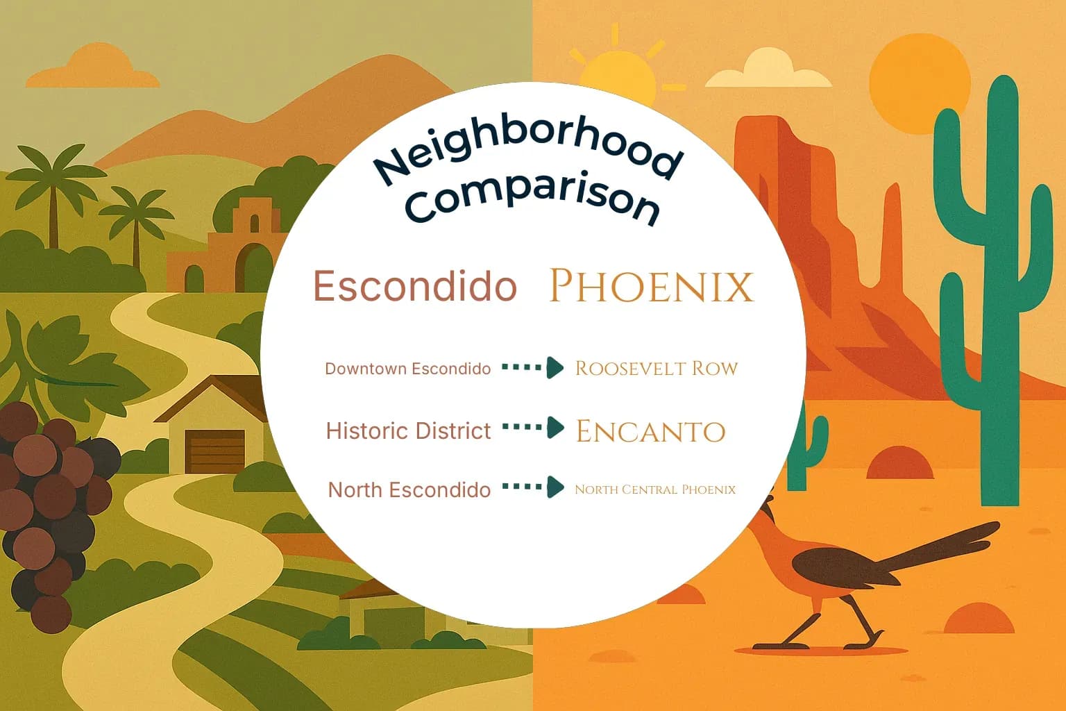 Escondido vs Phoenix Neighborhood Comparison