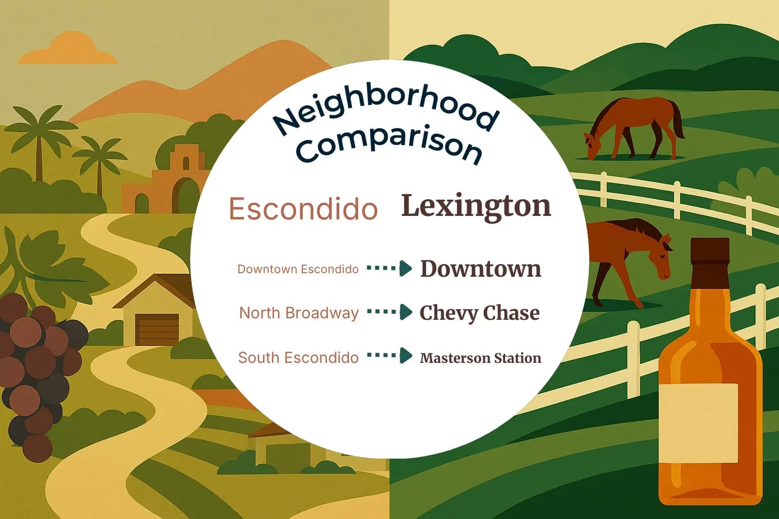 Escondido vs Lexington Neighborhood Comparison