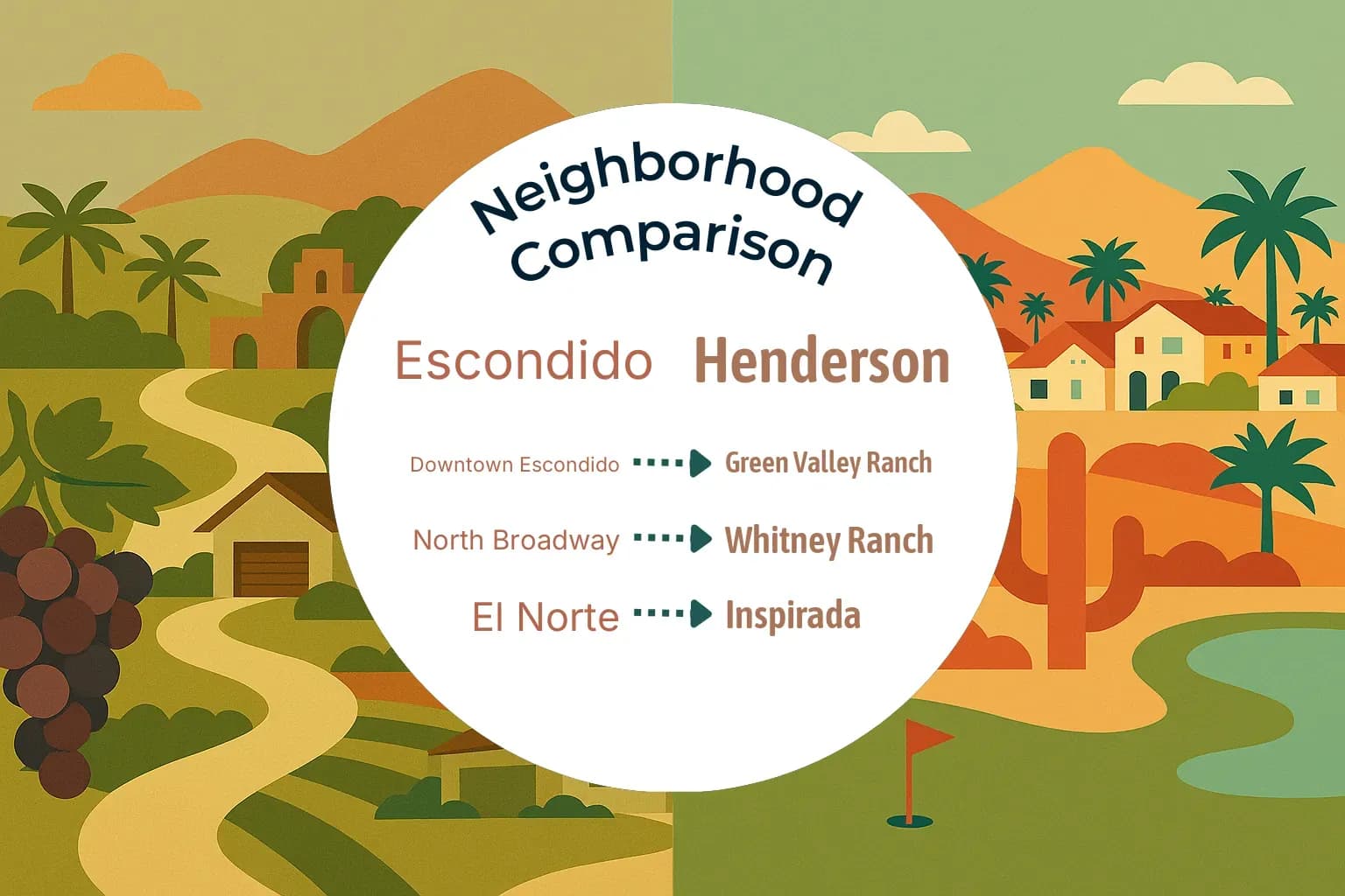 Escondido vs Henderson Neighborhood Comparison