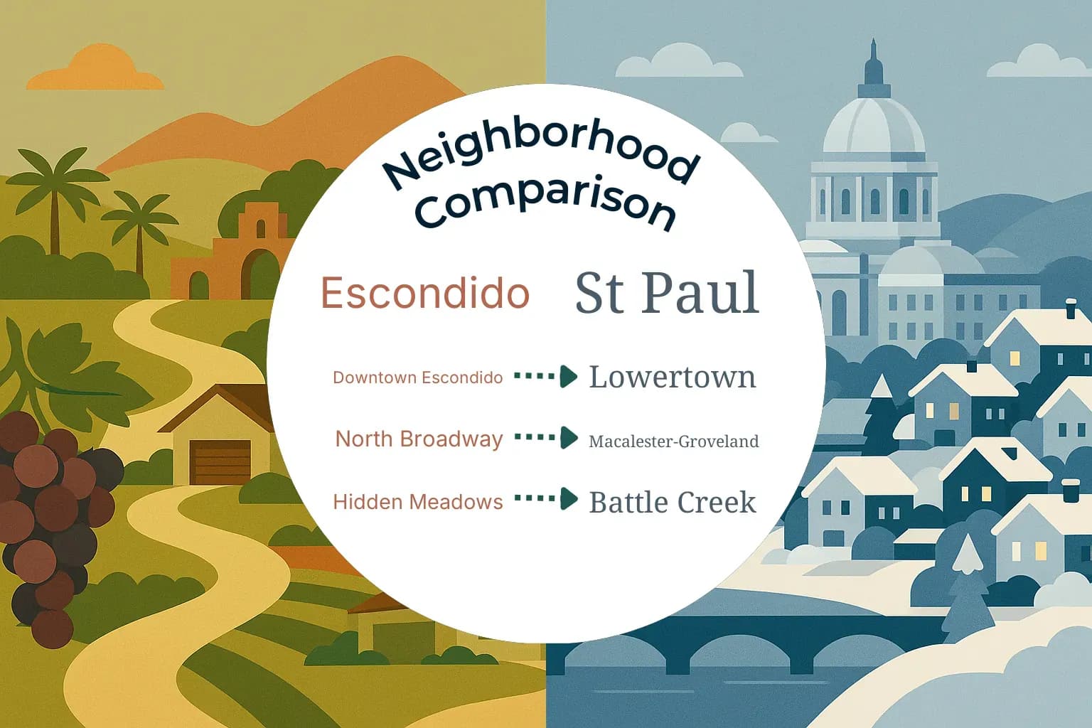 Escondido vs St. Paul Neighborhood Comparison