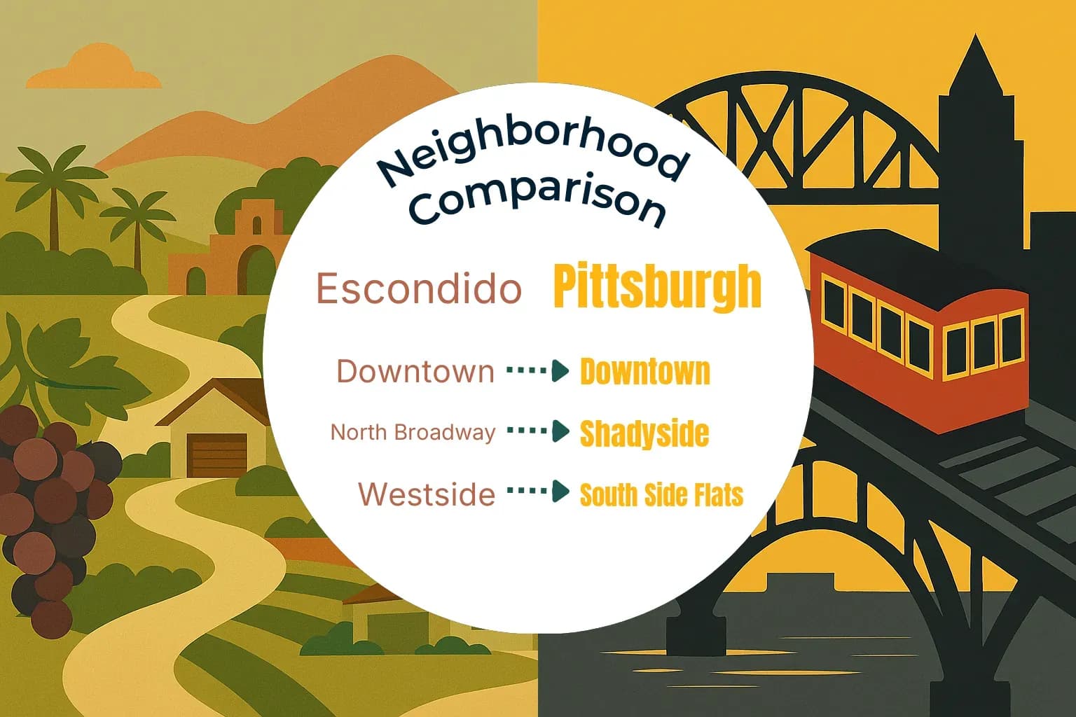 Escondido vs Pittsburgh Neighborhood Comparison