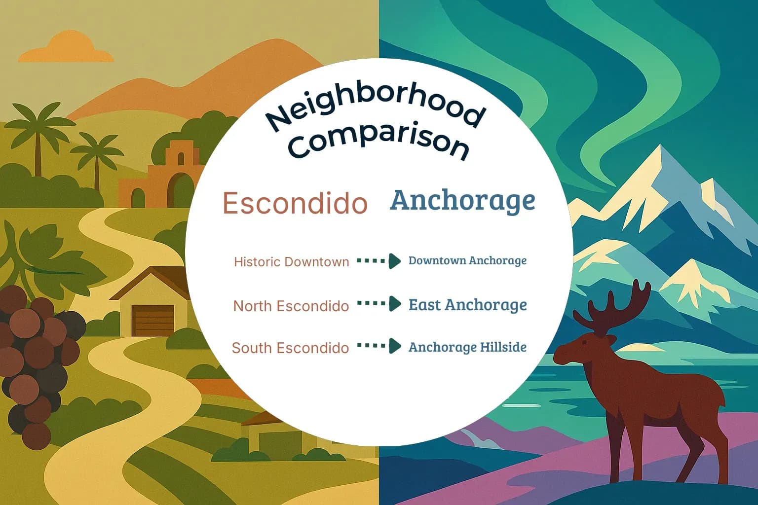 Escondido vs Anchorage Neighborhood Comparison