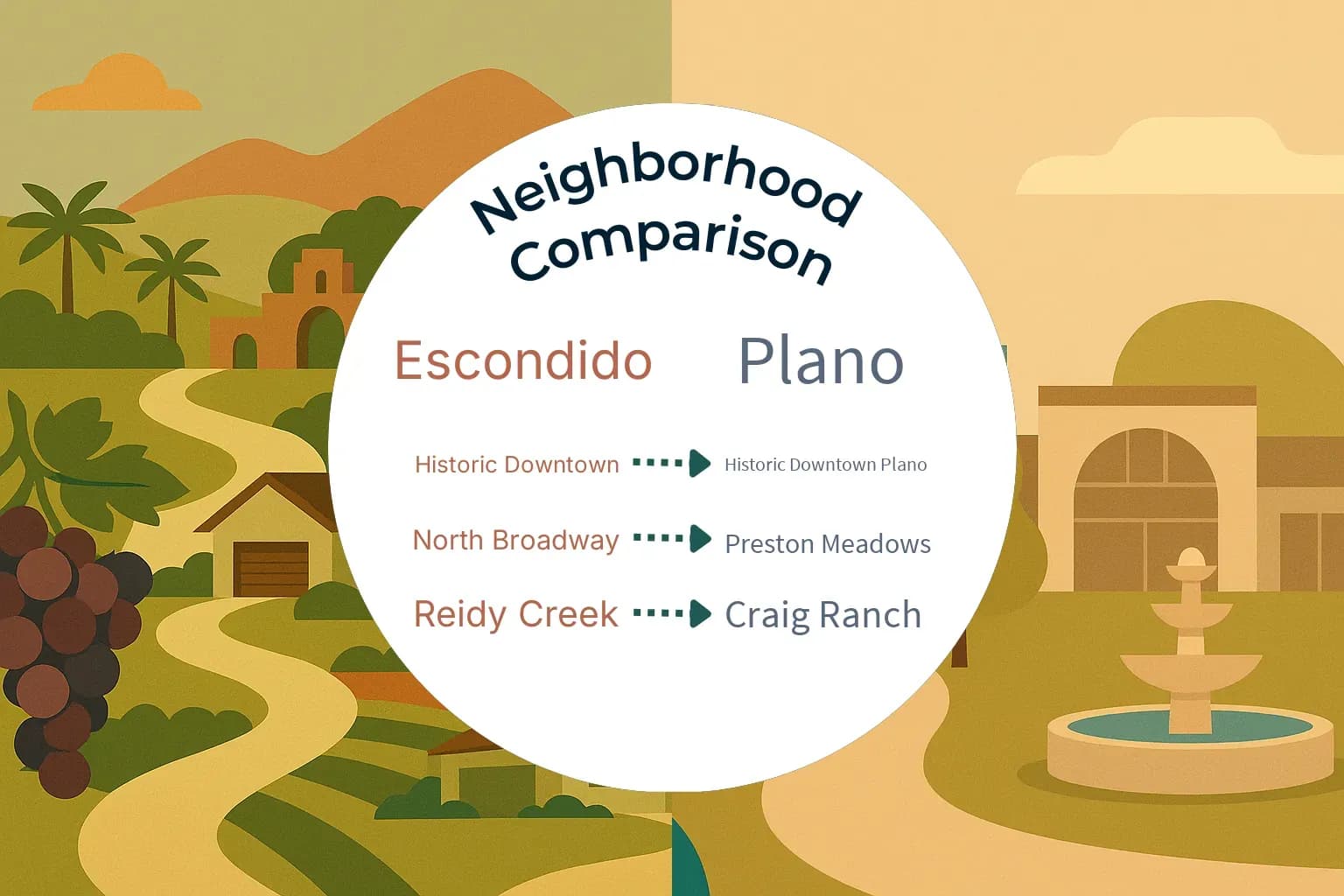 Escondido vs Plano Neighborhood Comparison