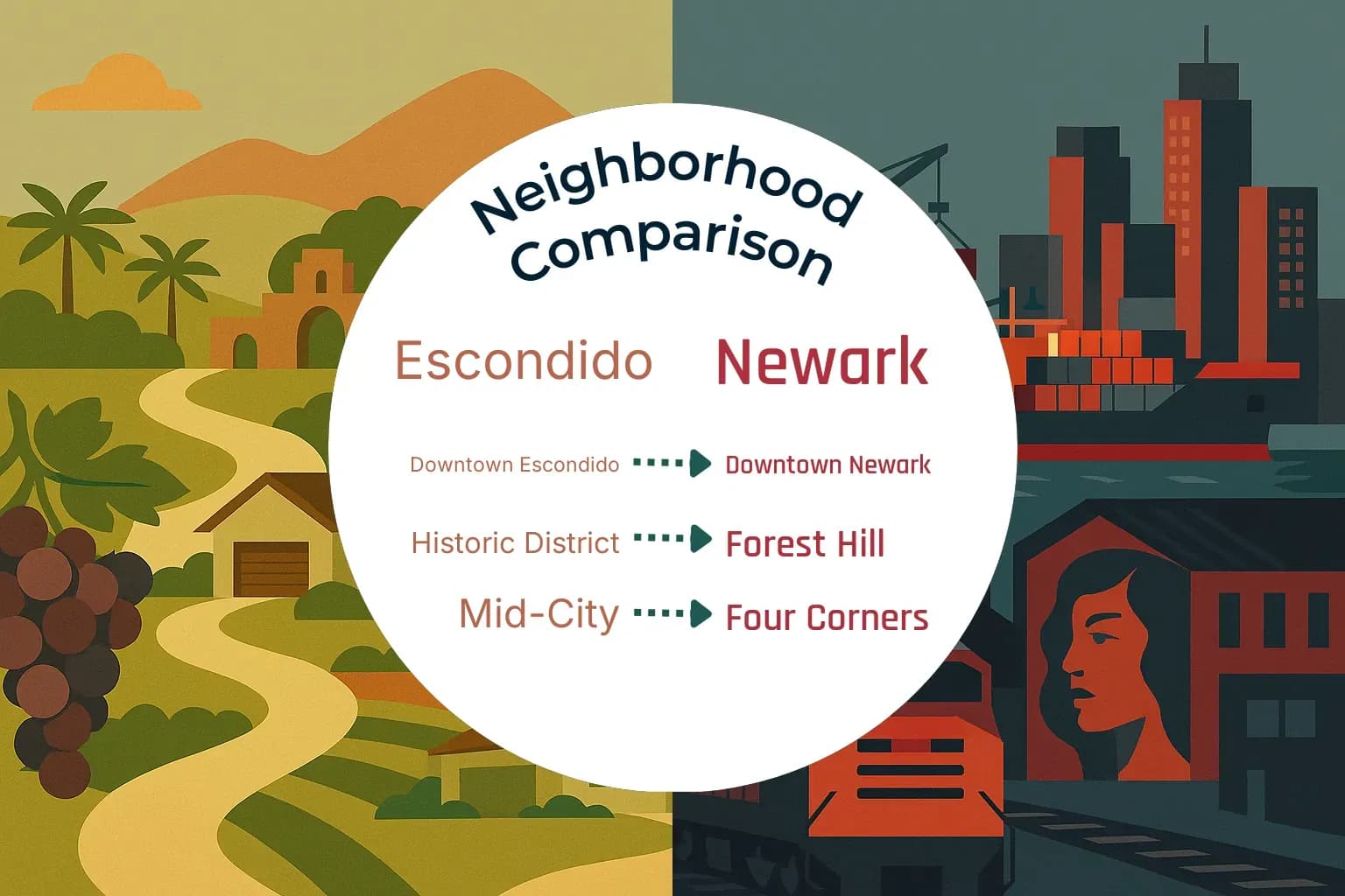 Escondido vs Newark Neighborhood Comparison