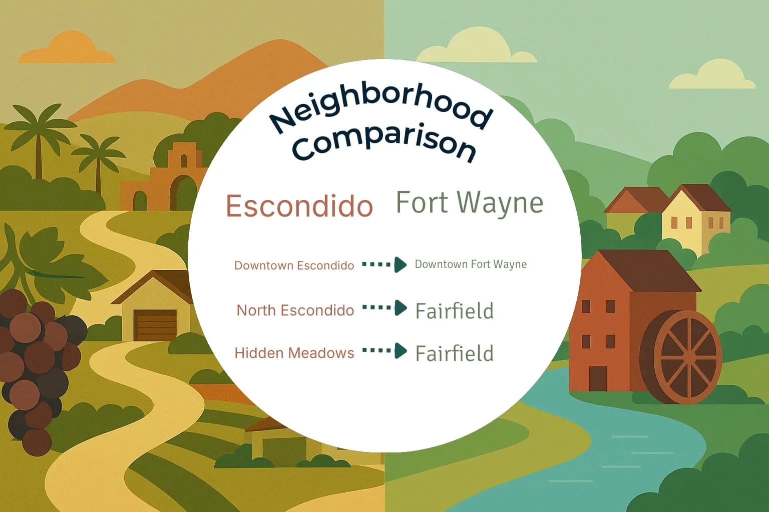 Escondido vs Fort Wayne Neighborhood Comparison