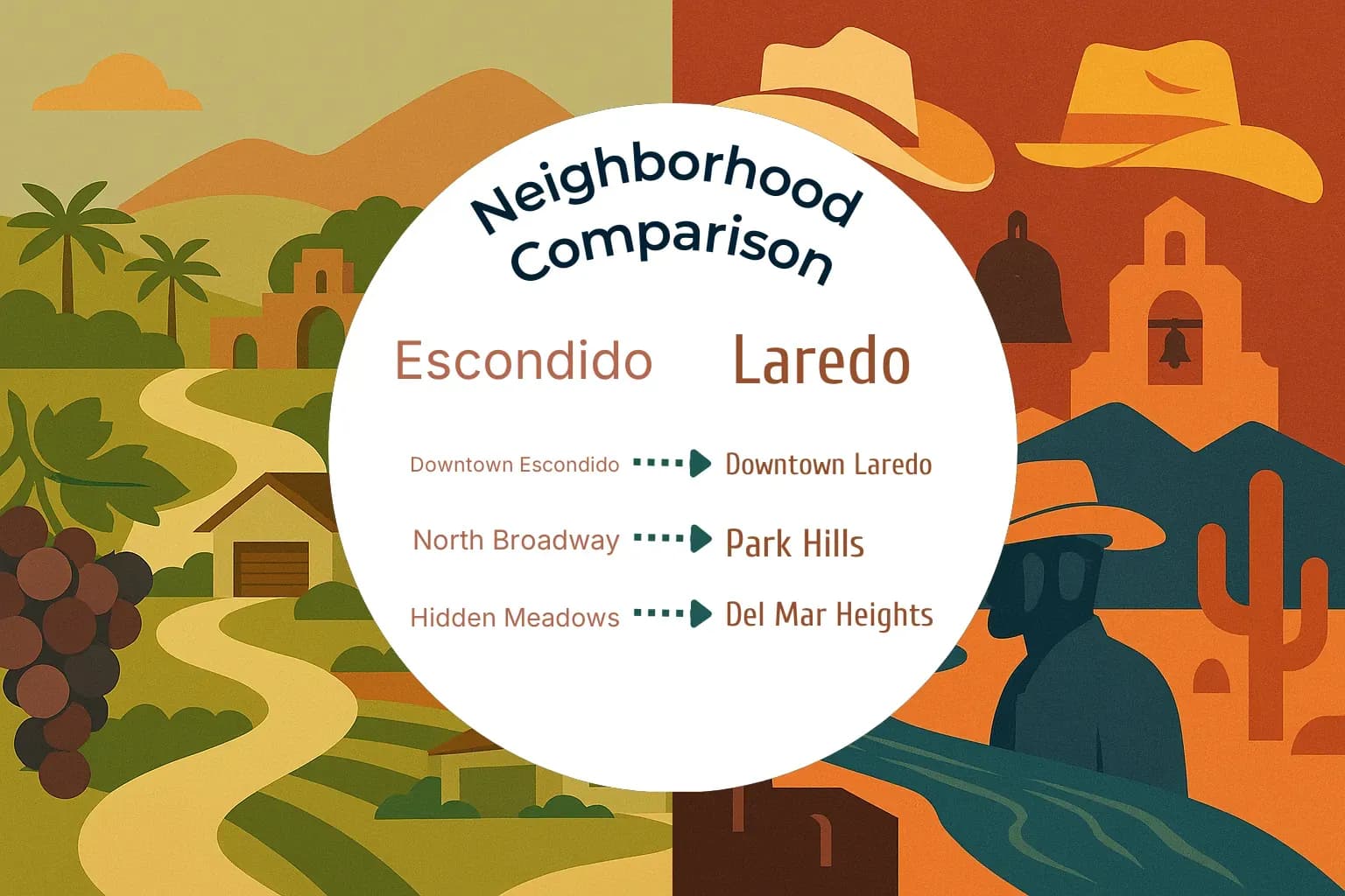 Escondido vs Laredo Neighborhood Comparison