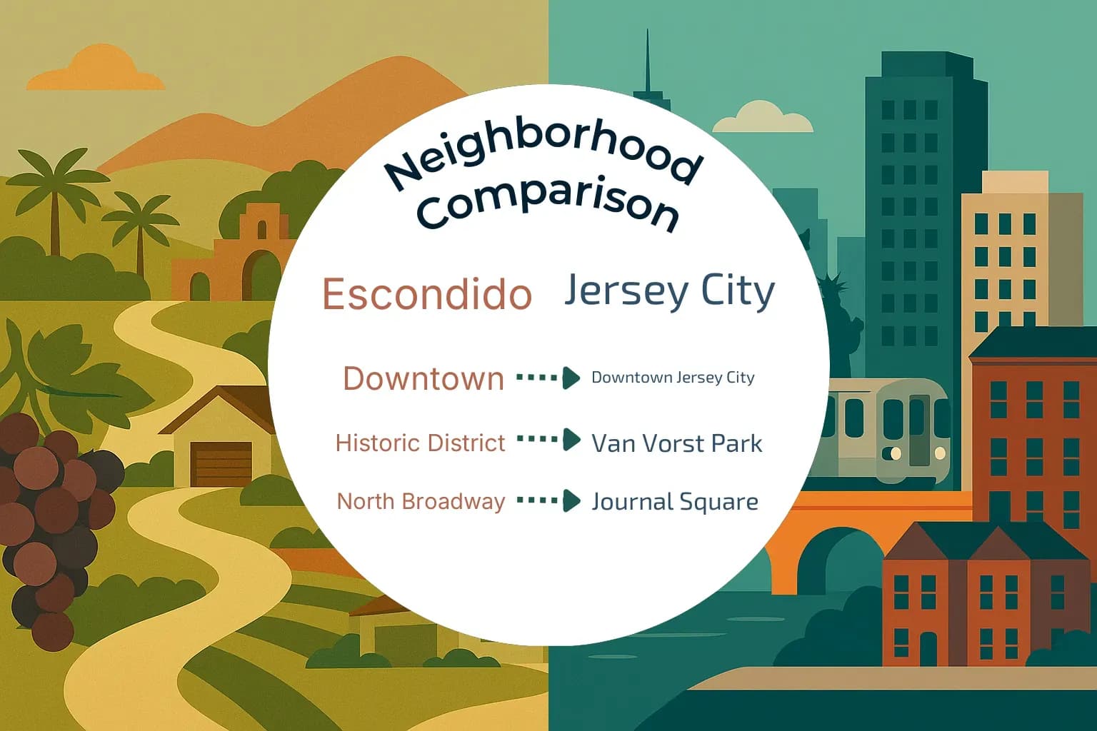 Escondido vs Jersey City Neighborhood Comparison
