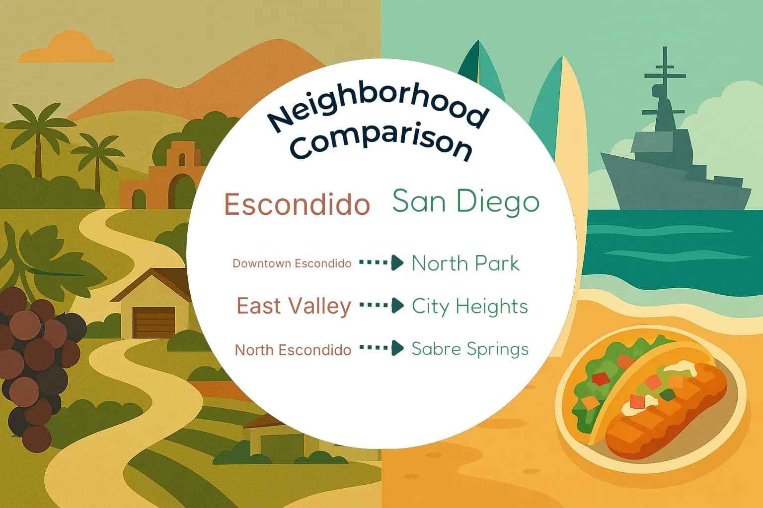 Escondido vs San Diego Neighborhood Comparison