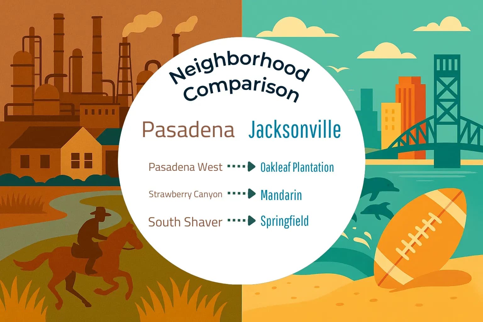 Pasadena vs Jacksonville Neighborhood Comparison