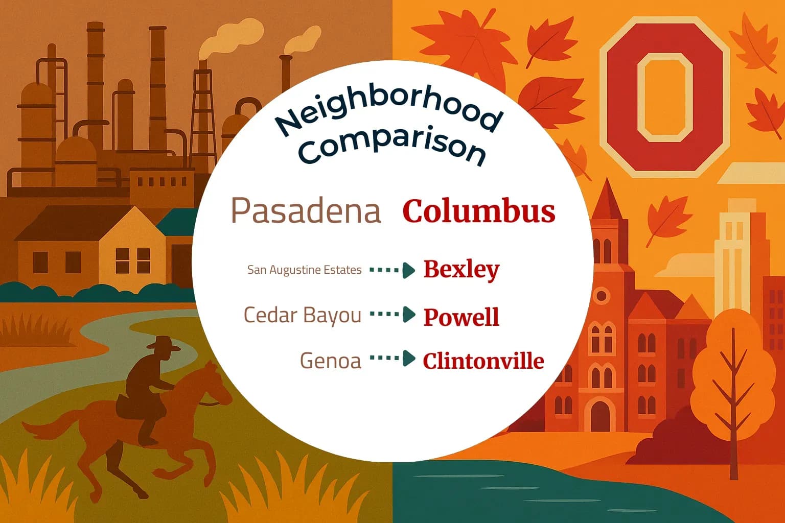 Pasadena vs Columbus Neighborhood Comparison