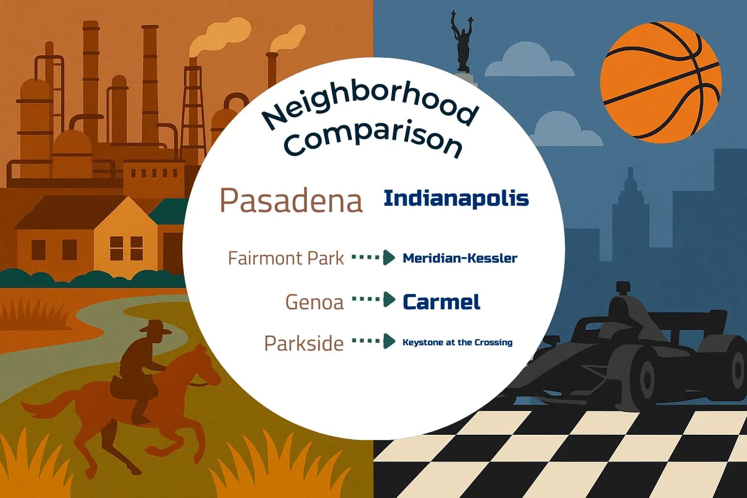 Pasadena vs Indianapolis Neighborhood Comparison