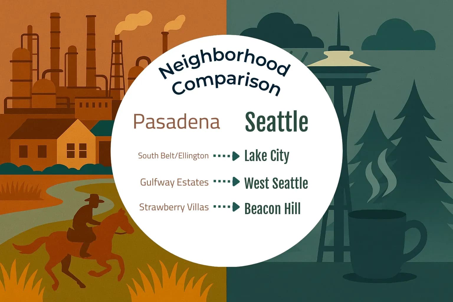 Pasadena vs Seattle Neighborhood Comparison