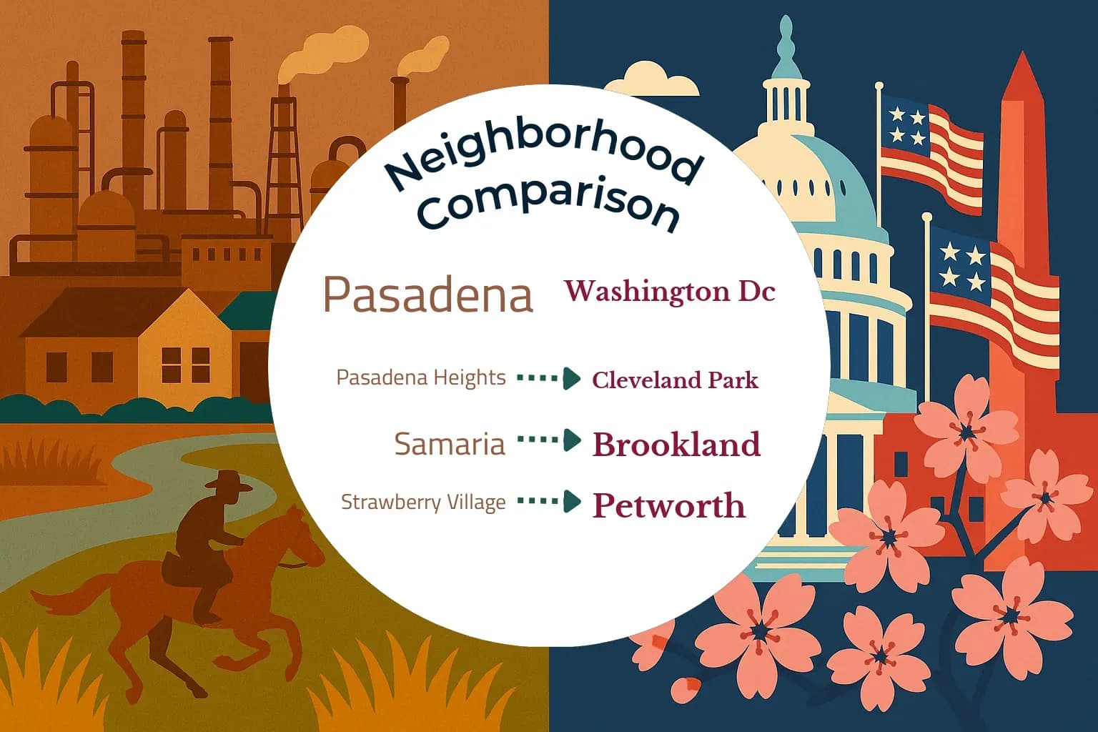 Pasadena vs Washington DC Neighborhood Comparison