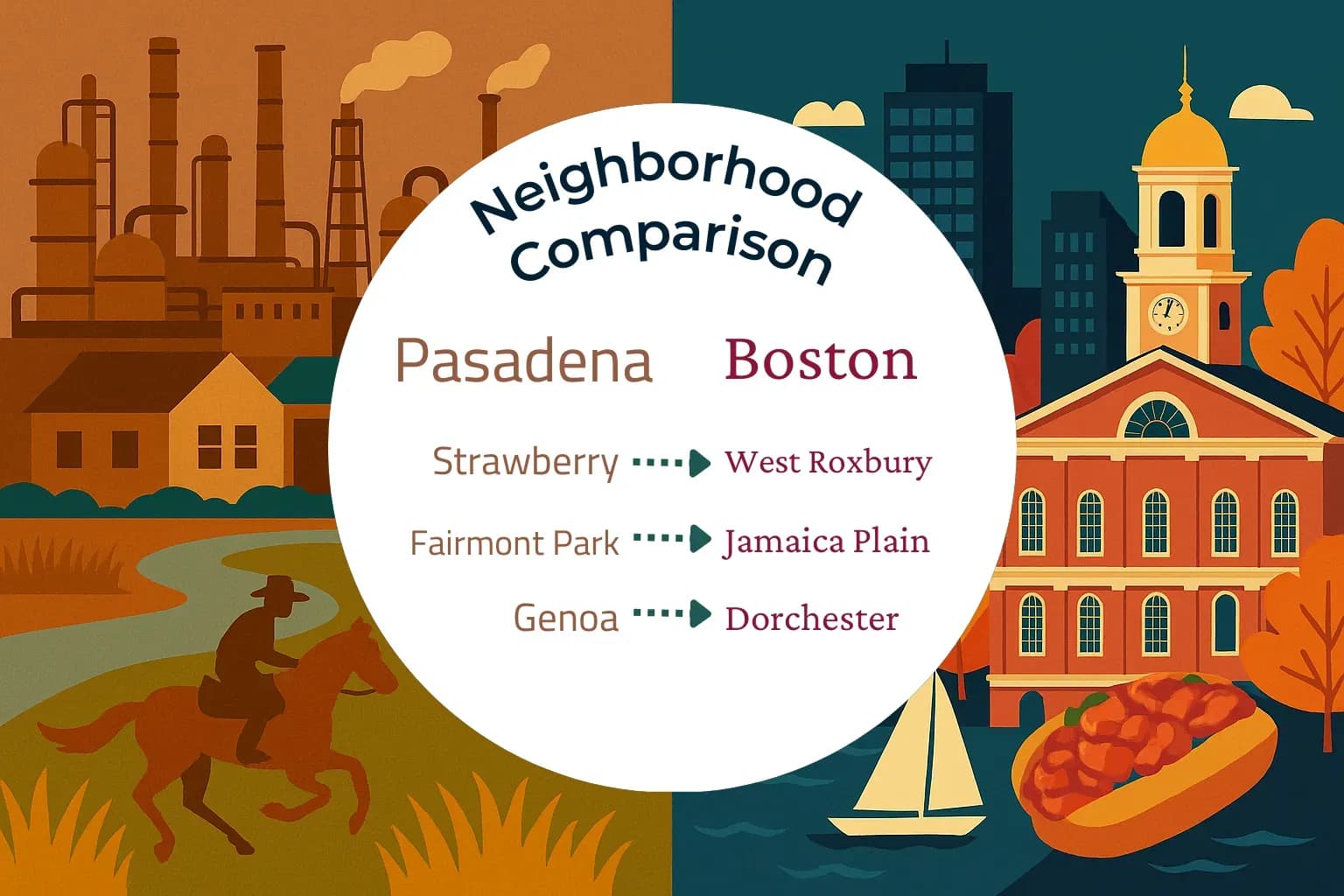 Pasadena vs Boston Neighborhood Comparison