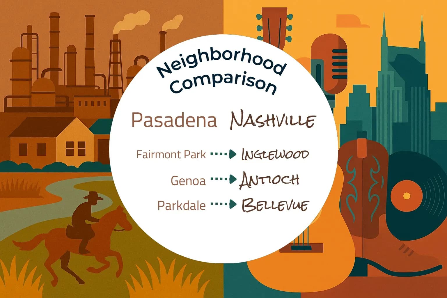 Pasadena vs Nashville Neighborhood Comparison